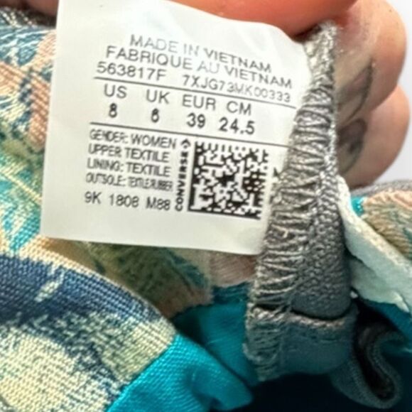 CONVERSE Women’s Gray & Aqua Low-Top All Star Sneakers Size 8 - Picture 6 of 8